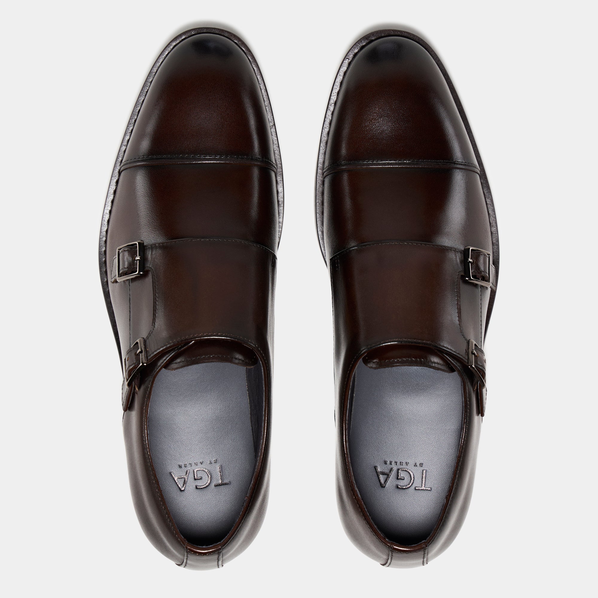 TGA by Ahler 1022 Monk shoe Dk Brown