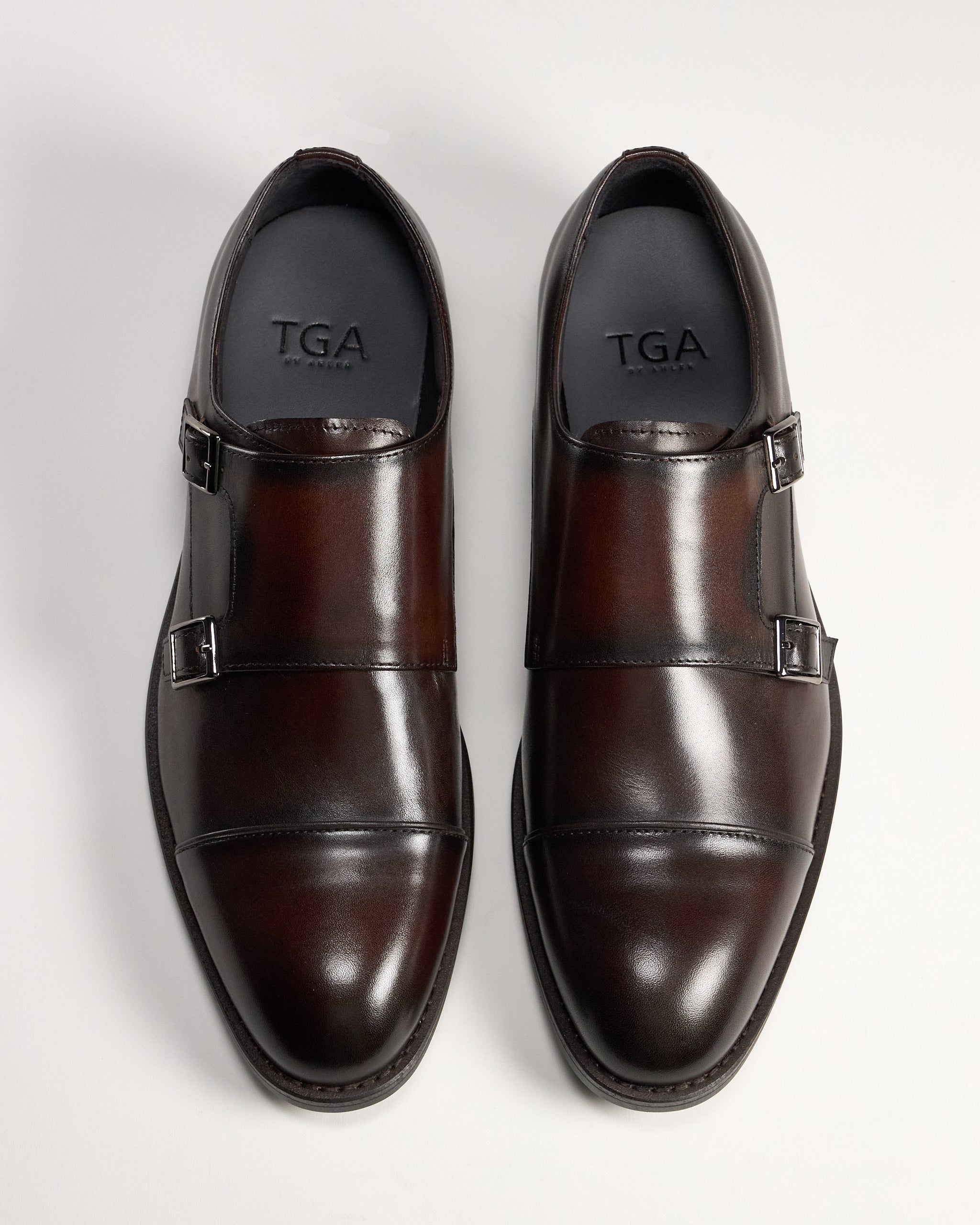 TGA by Ahler 1022 Monk shoe Dk Brown