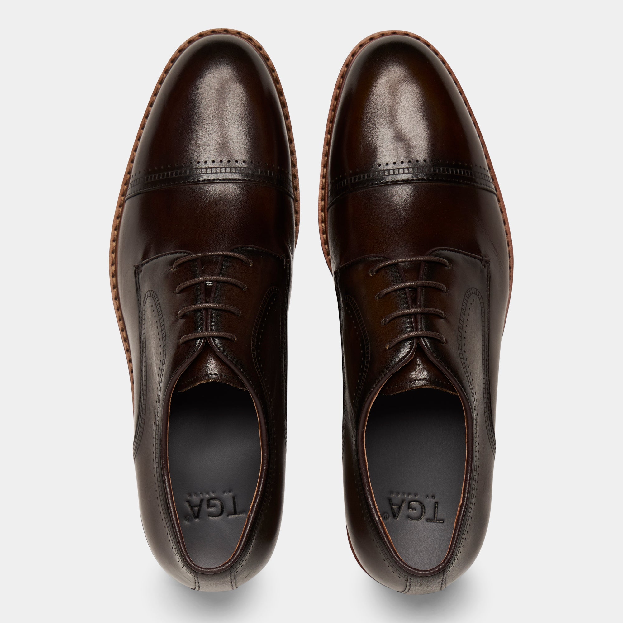 TGA by Ahler 2330 Derby shoe Dk Brown