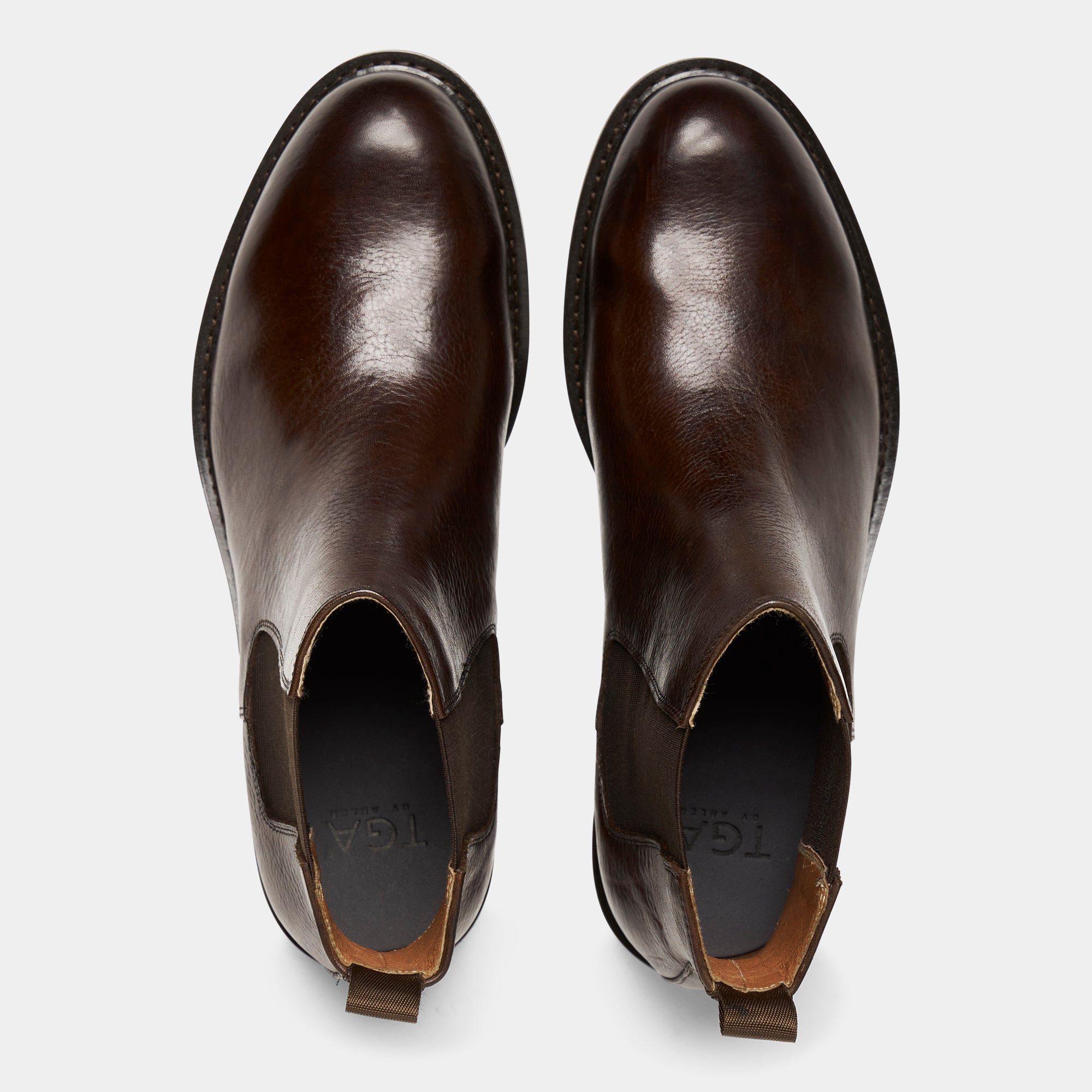 TGA by Ahler 3010 Chelsea boot Dk Brown