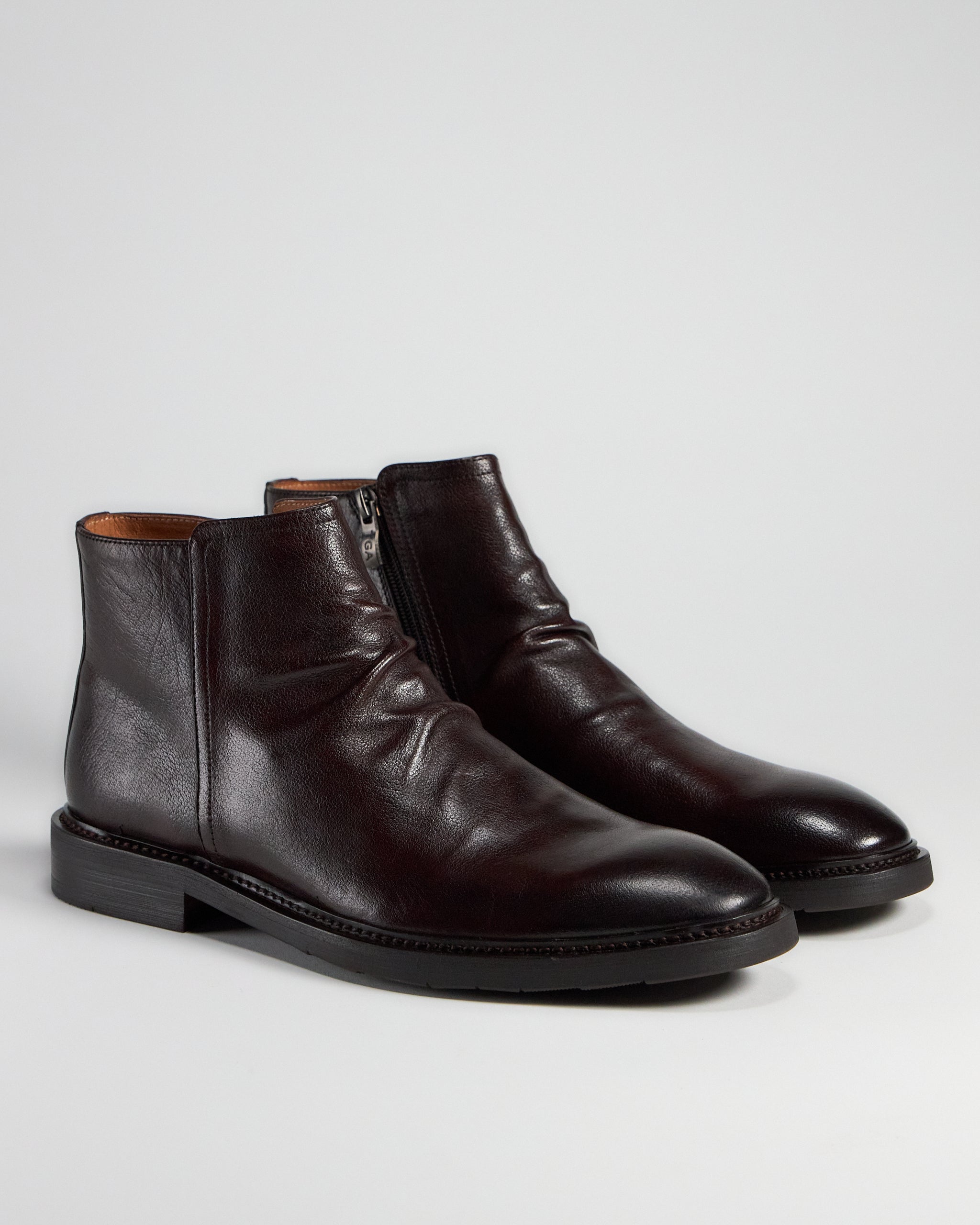 TGA by Ahler 3130 Zip Boot Dk Brown