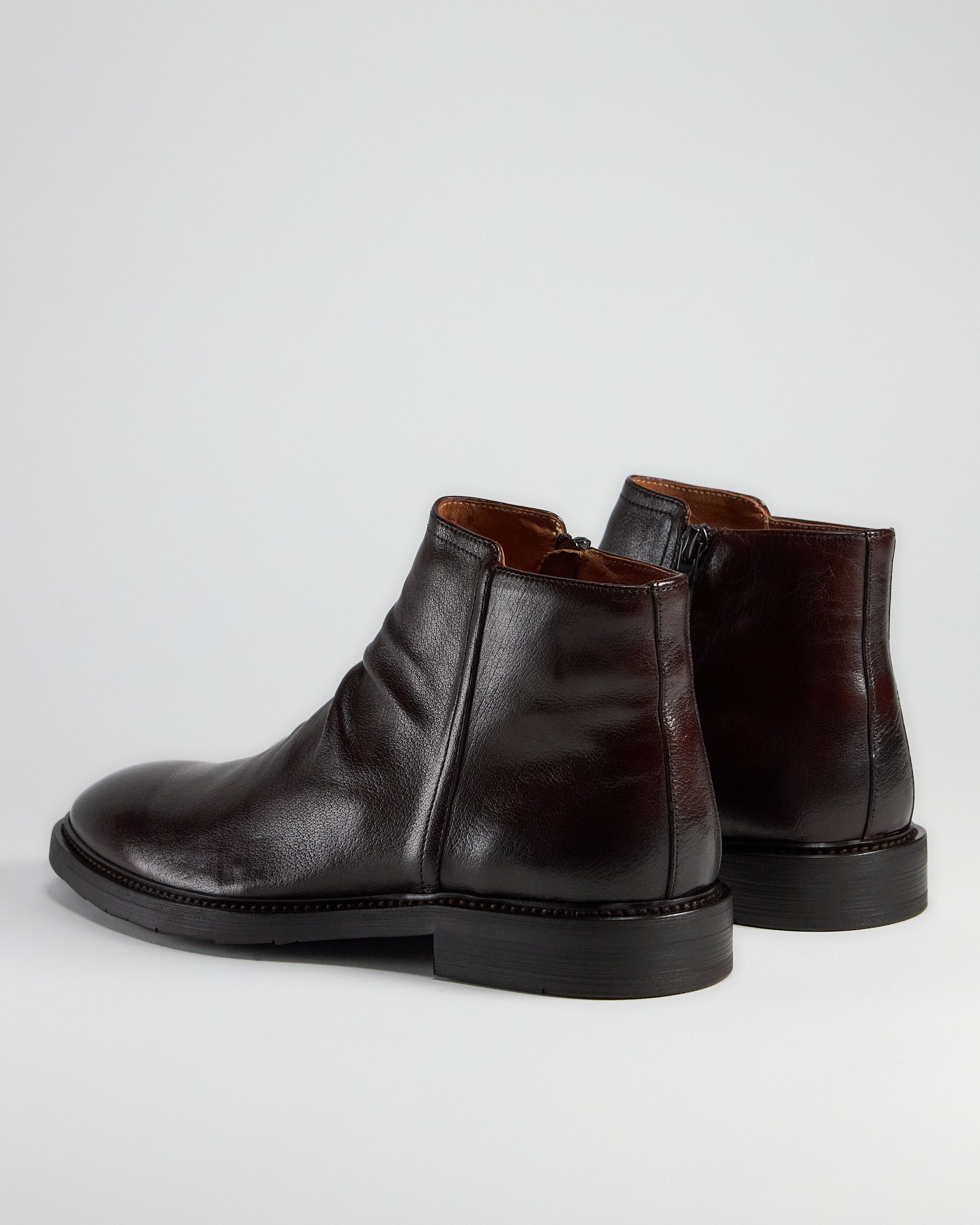 TGA by Ahler 3130 Zip Boot Dk Brown